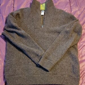 Women's Dark Green Xl Gap Wool Sweater